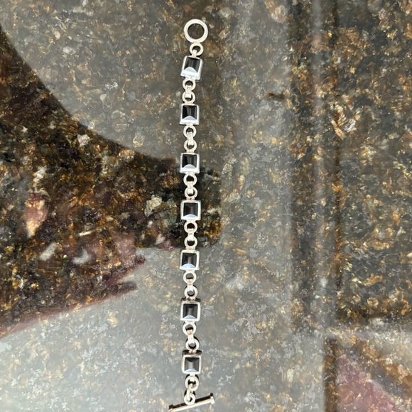 SILPADA Retired Silver Onyx 7” Bracelet - B0568 - Picture 6 of 11